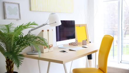 chic and bright home office